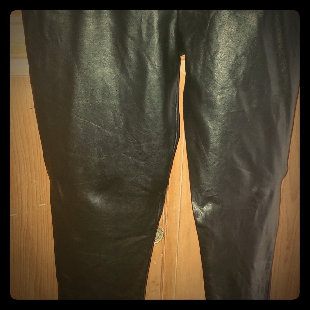 Faux leather pants